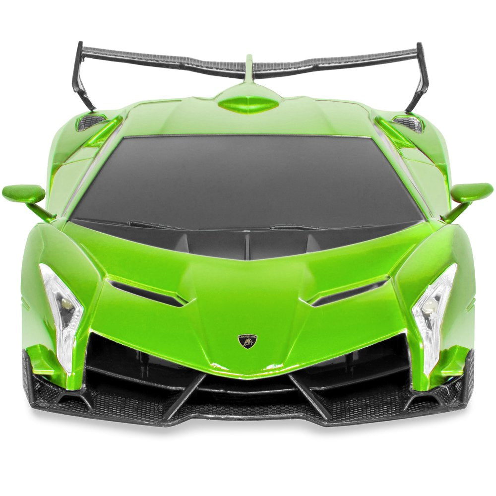 Best Choice Products 1/24 Officially Licensed RC Lamborghini Veneno Sport Racing Car w/ 2.4GHz Remote Control - Lime Green