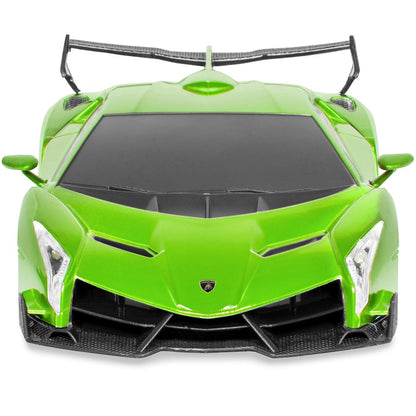 Best Choice Products 1/24 Officially Licensed RC Lamborghini Veneno Sport Racing Car w/ 2.4GHz Remote Control - Lime Green