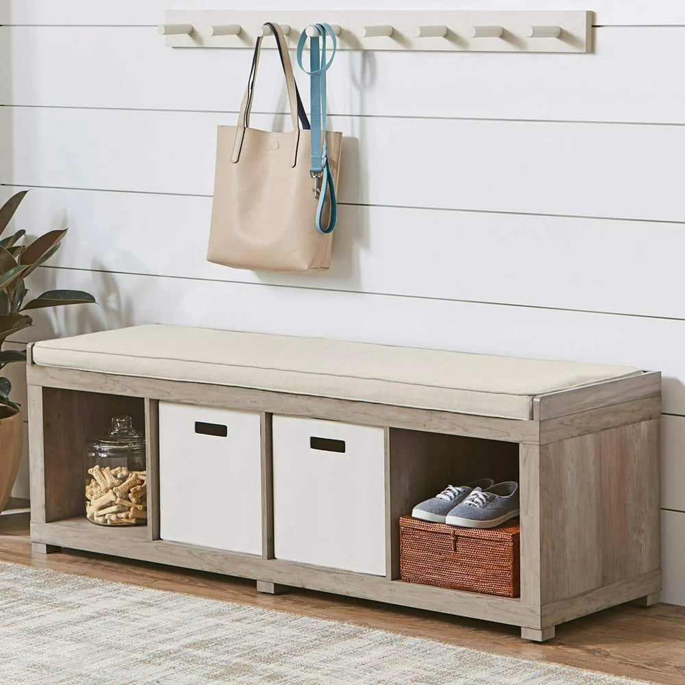 Better Homes & Gardens 4-Cube Shoe Storage Bench, Espresso