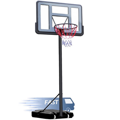 44 Inch Outdoor Basketball Hoop Stand for Adults, SEGMART 4.9FT-10FT Height Adjustable Portable