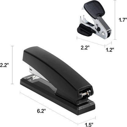 Desktop Stapler, Office Stapler, 20 Sheet Capacity, Includes 1000 Staples and Staple Remover, Black