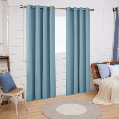 Deconovo 100% Blackout Curtains for Bedroom, 84 inch Length 2 Panels Set, Grommet Thermal Insulated Curtains (Teal, 52" x 84", 2 Panels)