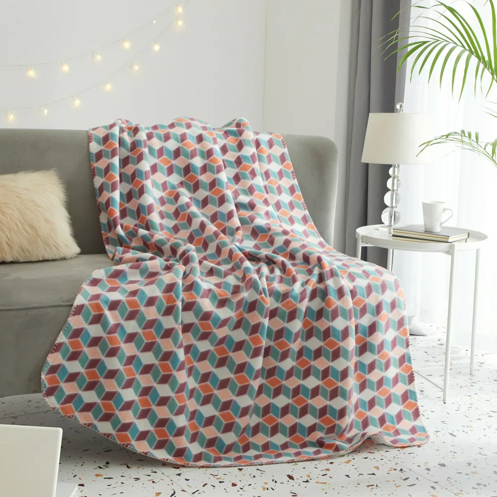 Fleece Throw Blanket, 50" x 60", Geo