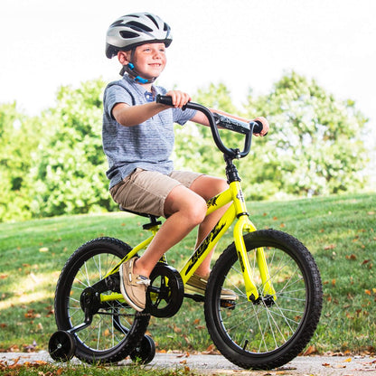 Huffy 18 in. Rock It Kids Bike for Boys Ages 4 and up, Child, Neon Powder Yellow