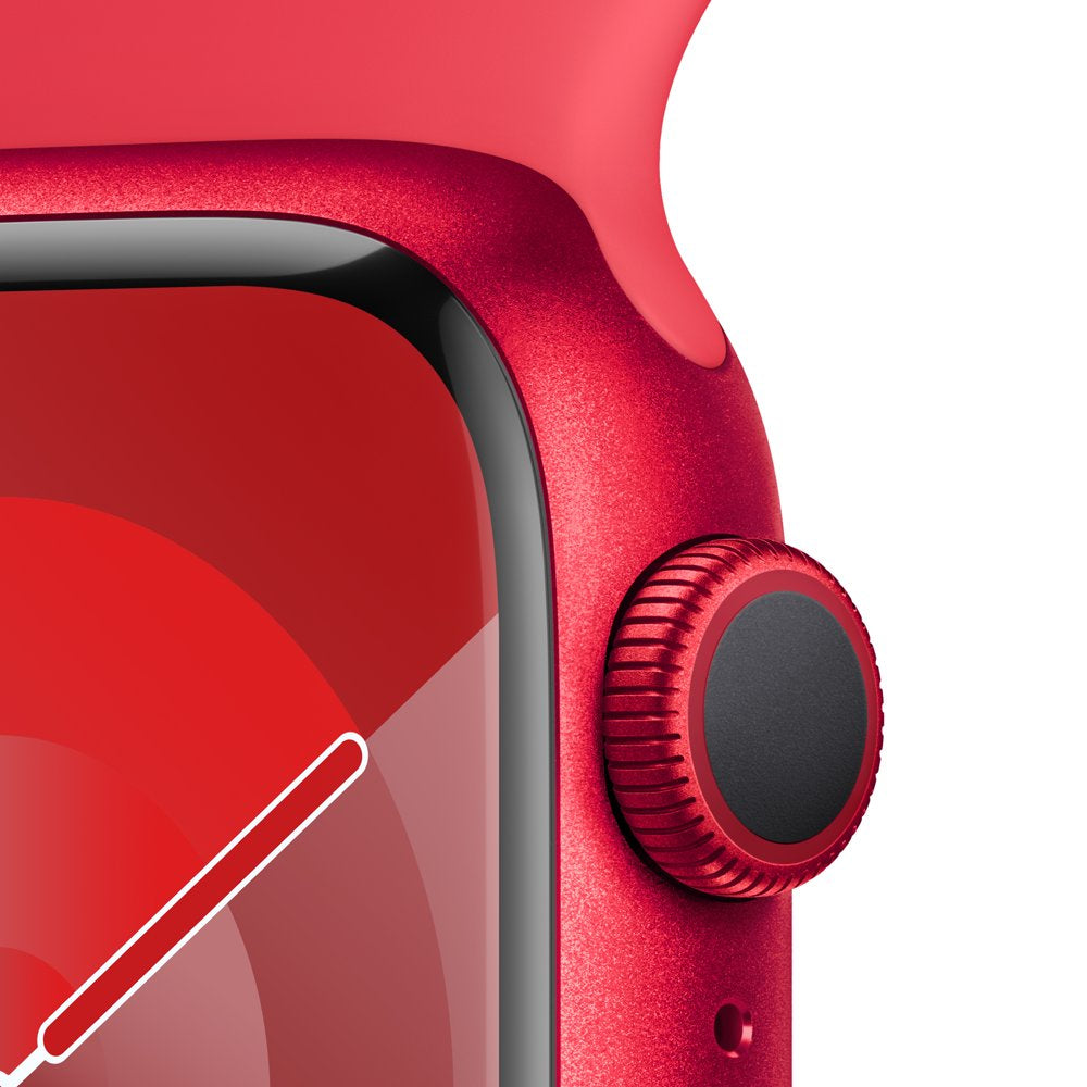 Apple Watch Series 9 GPS 41mm Red Aluminum Case with Red Sport Band - M/L