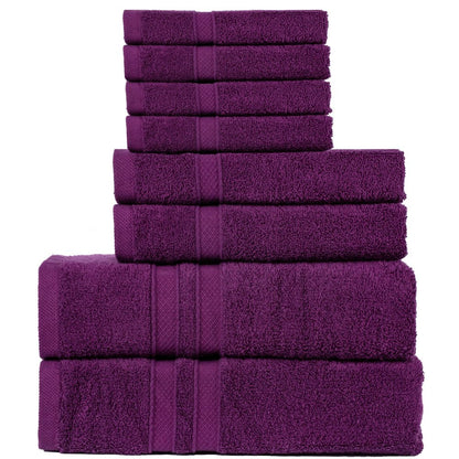 Living Fashions 8 Pack Towel Set - 2 Bathroom Towels, 2 Hand Towels, 4 Wash Cloths Bathroom Set - Plush & Absorbent 100% Ring Spun Cotton Bath Sets - Bath Towels, Hand Towels, Washcloths Bathroom Sets