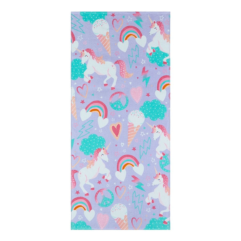 Mainstays Velour Beach Towel, Blue Wavy, Multi-Color , 28X60