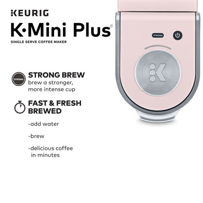 Keurig K-Mini plus Single Serve K-Cup Pod Coffee Maker, Dusty Rose