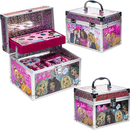 Barbie - Townley Girl Kids' Makeup Set With Train Case for Ages 3+