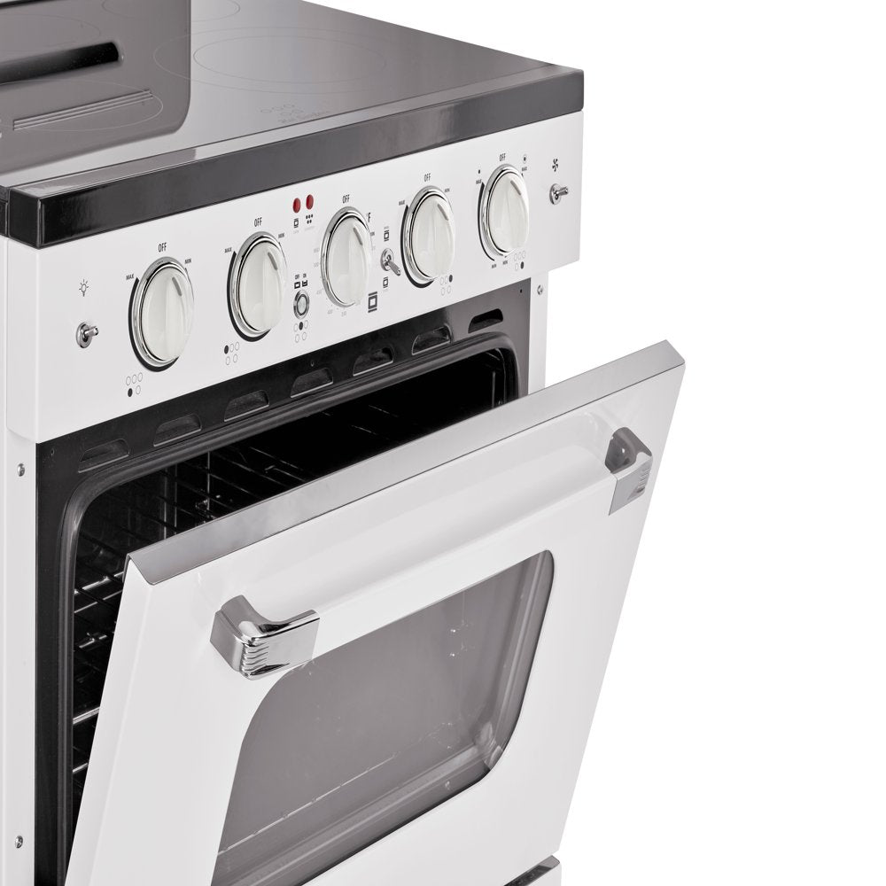 Unique Classic Retro 30" 3.9 cu/ft Freestanding 5-Element Electric Range with Convection Oven