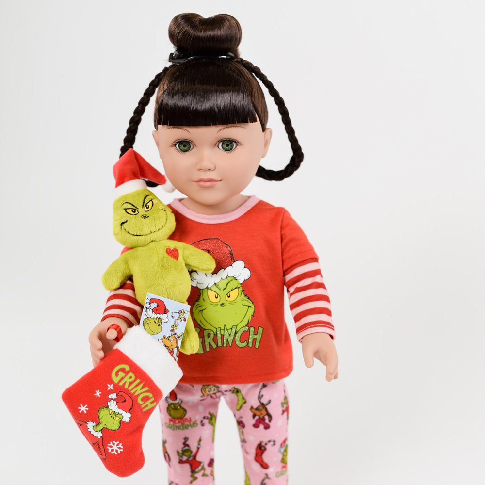 My Life As Poseable Grinch Sleepover 18 inch Doll, Brunette Hair, Green Eyes