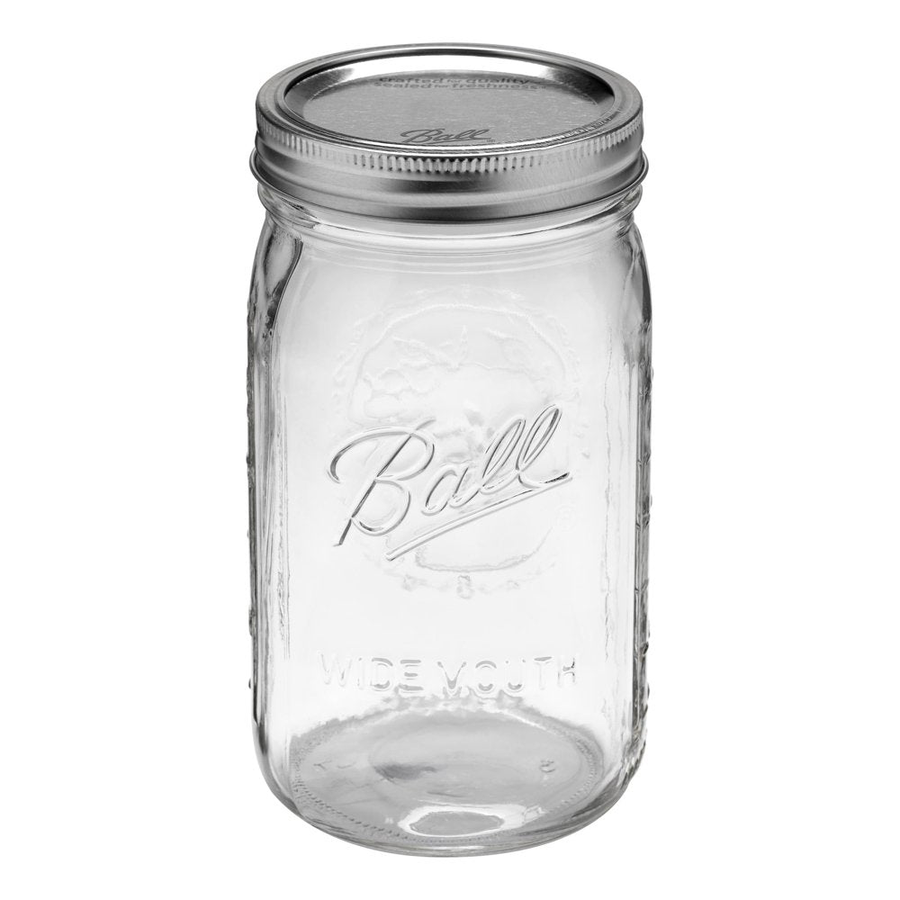 Ball Wide Mouth Quart Canning Jars Lids and Bands Made Pack of 12