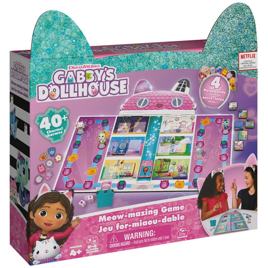 Gabby’s Dollhouse, Meow-mazing Board Game, for Kids Ages 4 and up