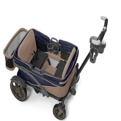 Gladly Family Anthem4 All-Terrain 4-Seater Wagon Stroller, Rugged Wheels, Canopy, Foldable, Sand & Sea