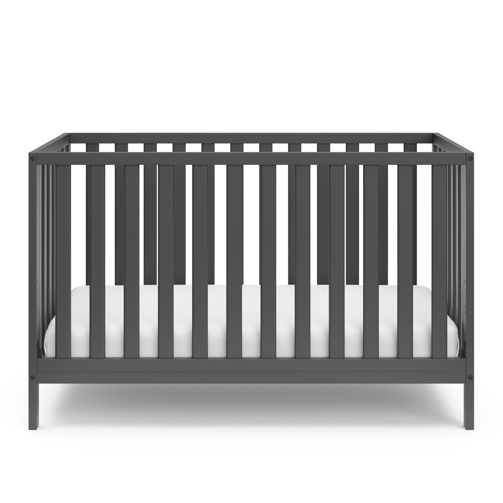 Storkcraft Sunset 4 in 1 Convertible Baby Crib, Gray