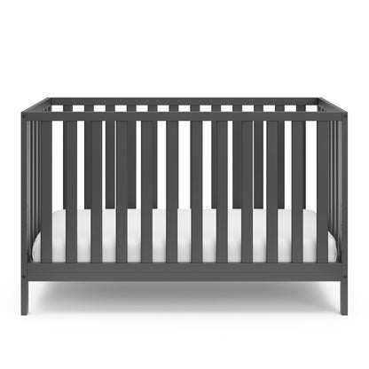 Storkcraft Sunset 4 in 1 Convertible Baby Crib, Gray