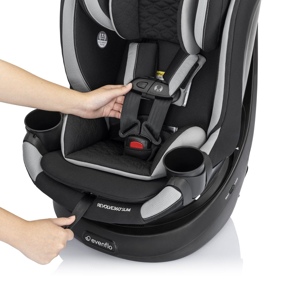 Revolve360 Slim 2-in-1 Rotational Car Seat with Quick Clean Cover (Salem Black)