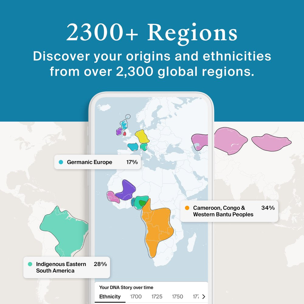 AncestryDNA Genetic Test Kit: Personalized Genetic Results, DNA Ethnicity Test, Complete DNA Test