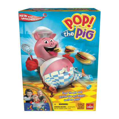 Goliath Pop The Pig Children's Game - Belly-Busting Fun, Feed Him Burgers, His Belly Grows