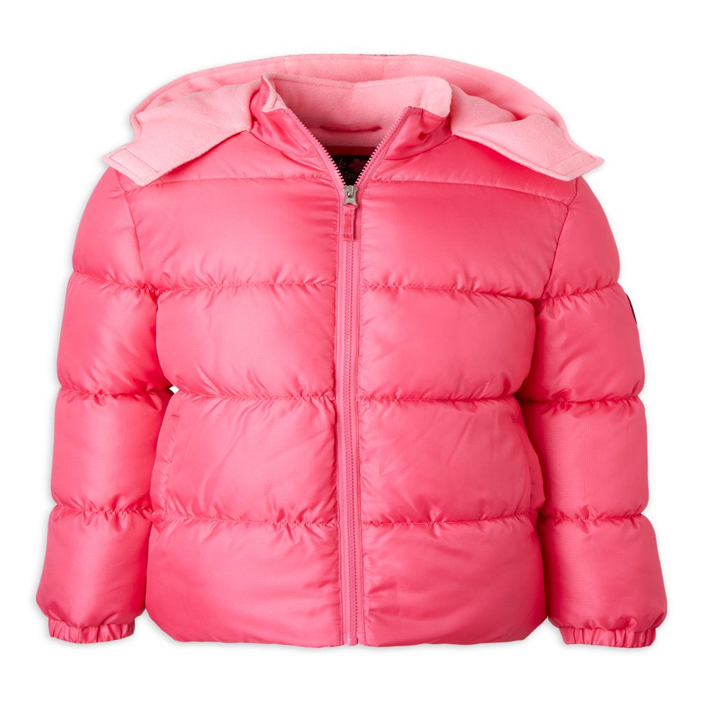 Pink Platinum Girls Hooded Ripstop Winter Puffer Coat, Sizes 4-16