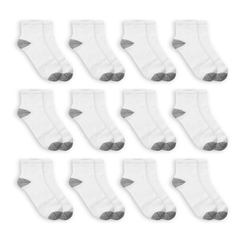 Men's Big and Tall Ankle Socks 12 Pack