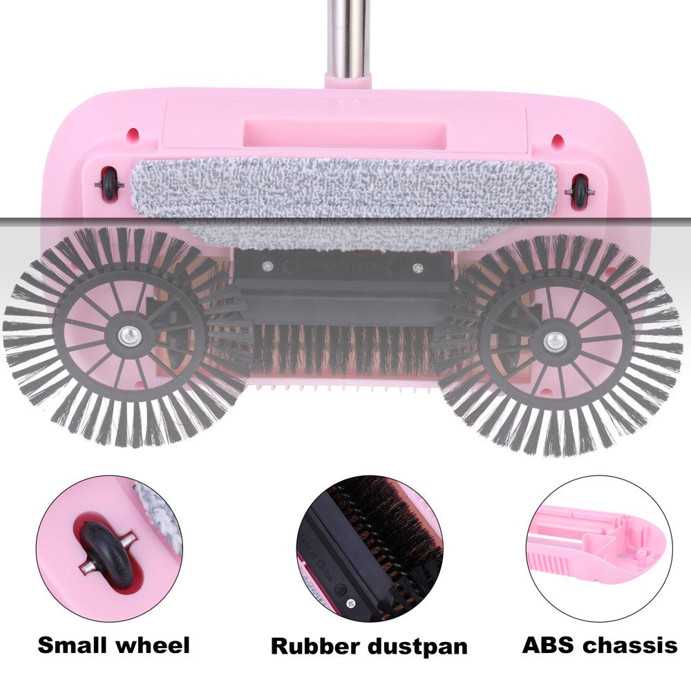 Multifunctional Home Hand Push Sweeper, Wet Drag Two in One Home Sweeping Machine, Home Mopping Machine for Hardfloor, Tile