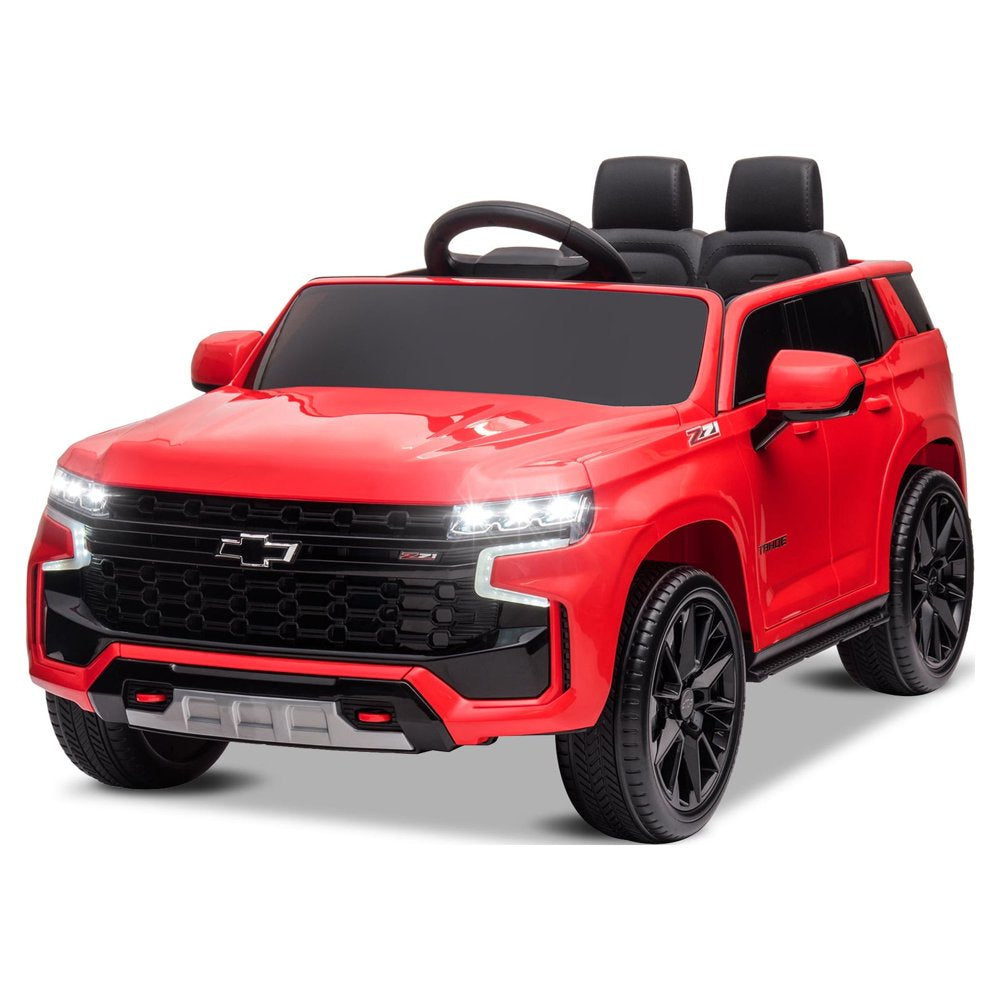 UBesGoo 12V Ride On Car Truck, Licensed Chevrolet Tahoe Kids Battery Powered Ride On Toys, Electric Vehicle with Remote Control, MP3/Bluetooth, LED Lights, Red