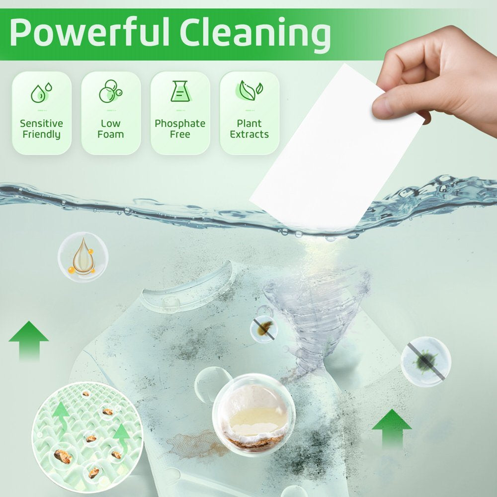 Poesie Laundry Detergent Sheets Fresh Scent Eco-Friendly Clear Plastic-Free Liquid Less 160 Sheets