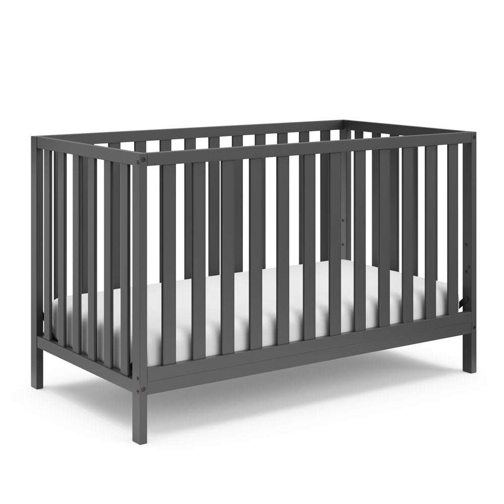 Storkcraft Sunset 4 in 1 Convertible Baby Crib, Gray