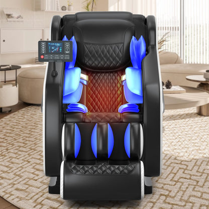 Relax Rejuvenate Zero Gravity Massage Chair Full Body Recliner Air Pressure, Bluetooth, Heat, and Foot massage Black