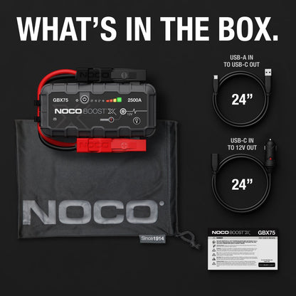 NOCO Boost X GBX75 2500A 12V UltraSafe Portable Lithium Jump Starter