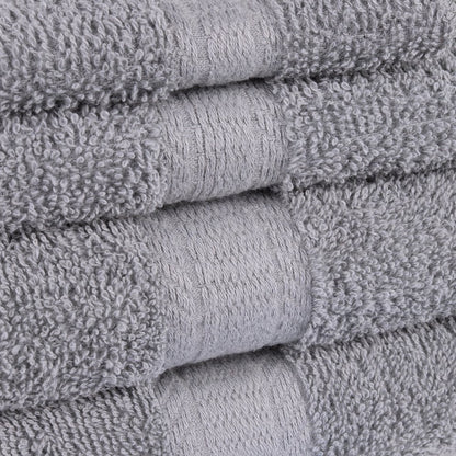  Solid 6-Piece Bath Towel Set, School Grey