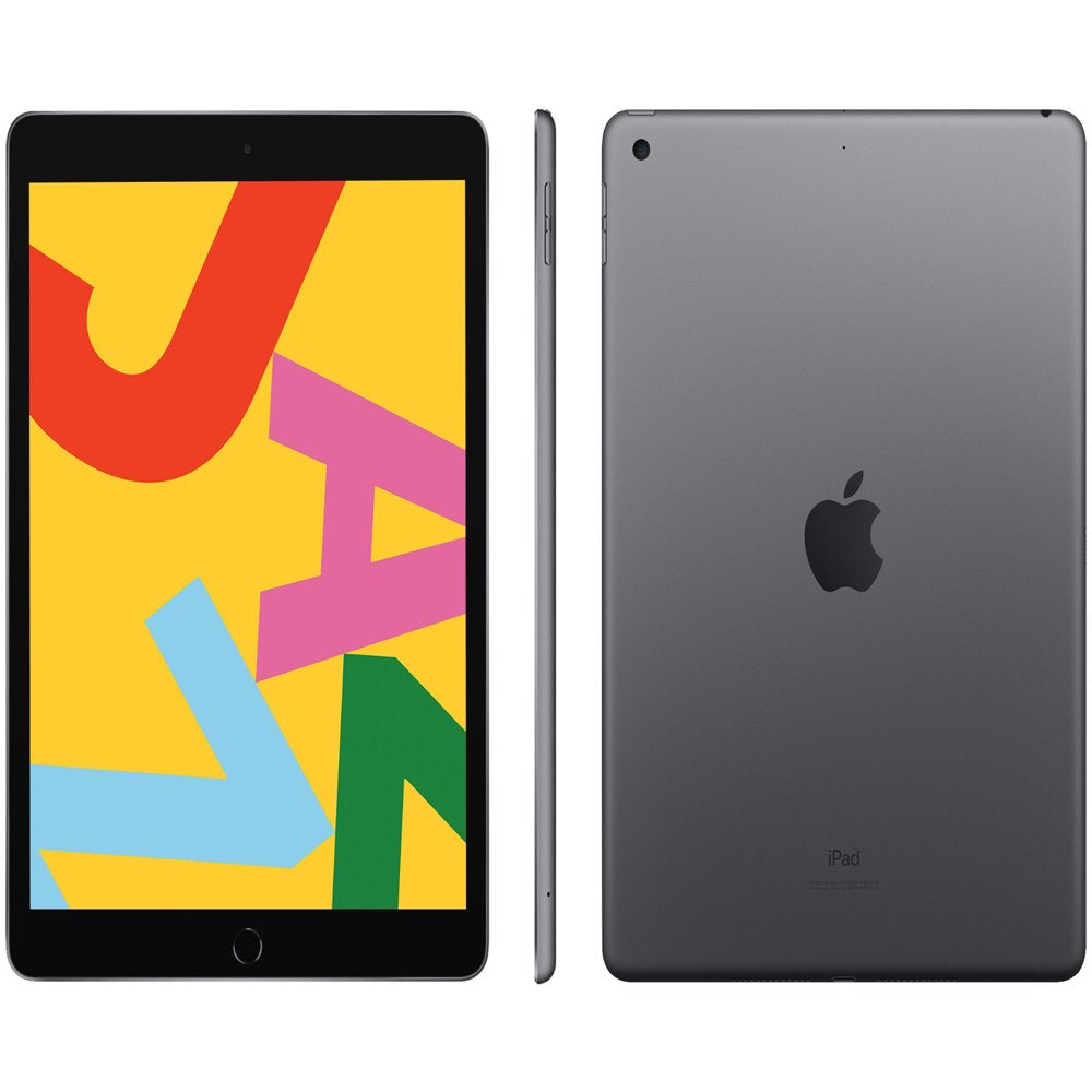 Restored | Apple iPad 10.2-inch Retina | 32GB | Wi-Fi Only | Latest OS | Bundle: Case, Pre-Installed Tempered Glass, Rapid Charger, Bluetooth/Wireless Airbuds By Certified 2 Day Express