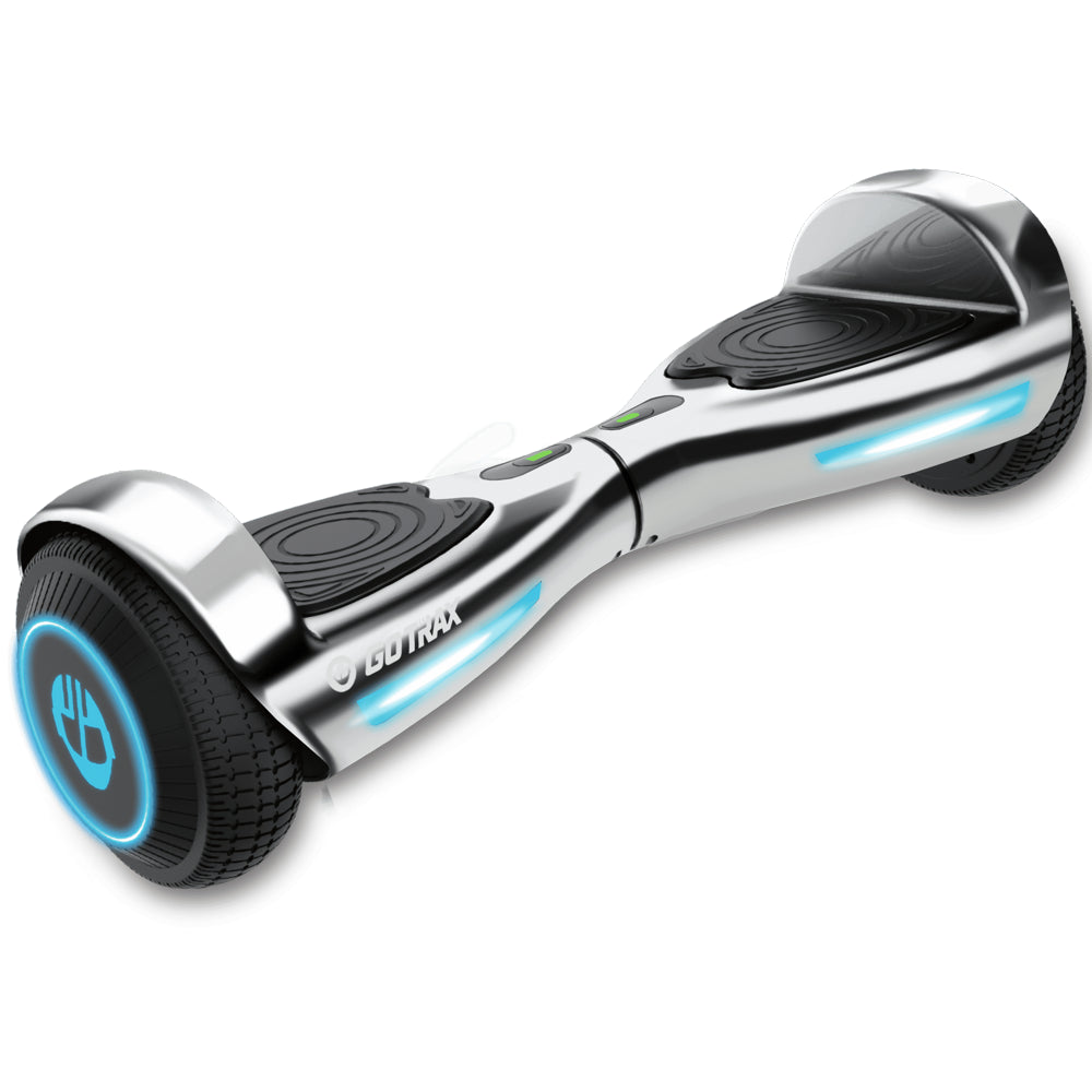 Gotrax FX3 Hoverboard, 6.2mph, for Kids Ages 8+ Years Old, 176lb Max Weight, Bluetooth, Chrome