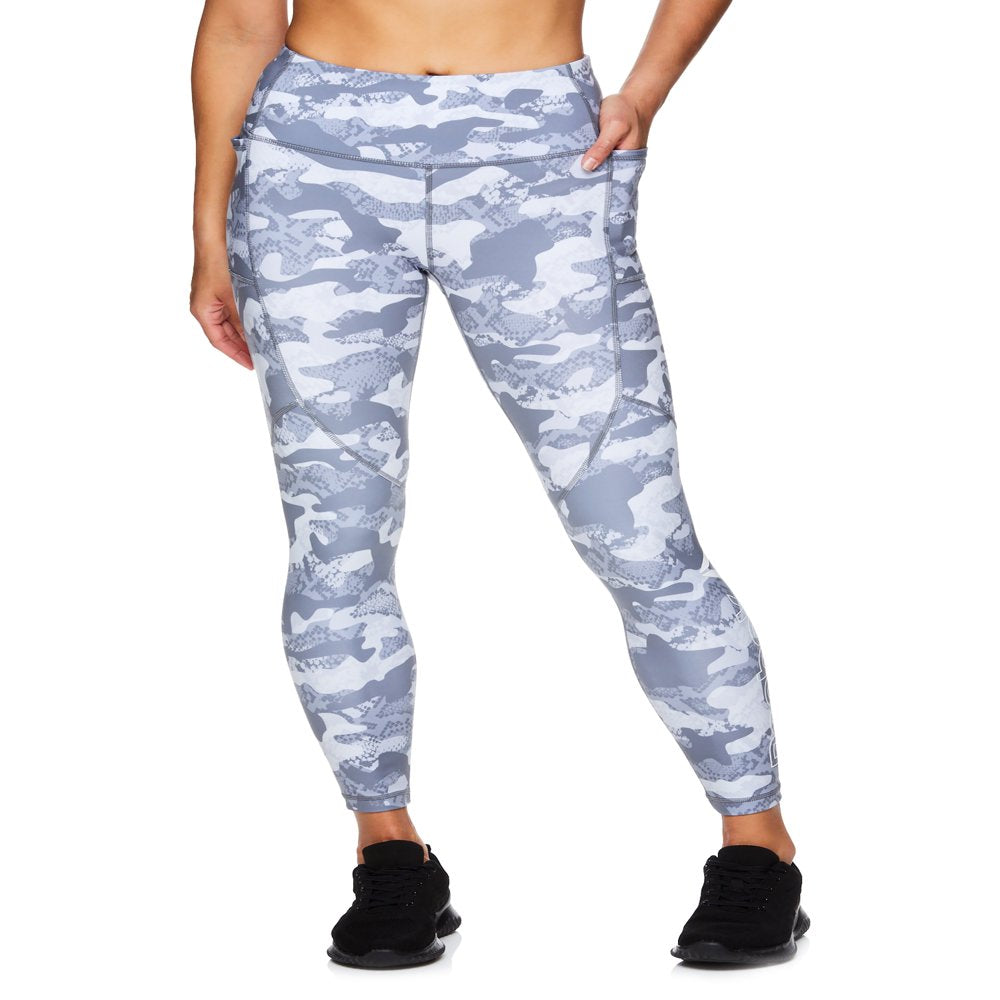 Reebok Women's Essential High Rise Printed Leggings With Side Pockets