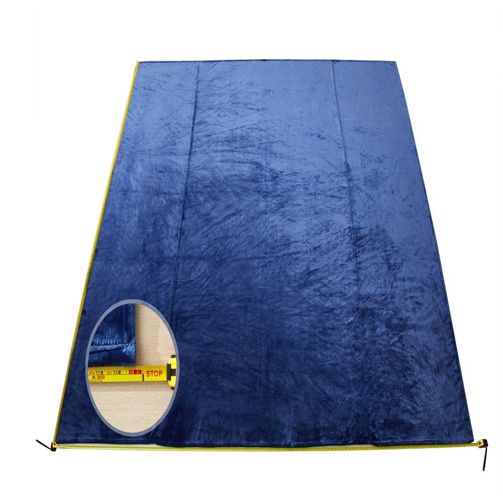 Serta so Huge Oversized Fleece Blanket, 10 Feet X 10 Feet, Blue