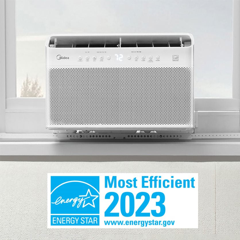 Midea Smart Inverter U-Shaped Window Air Conditioner, 35% Energy Savings, Extreme Quiet, Cools up to 350 Sq. Ft., MAW08V1QWT