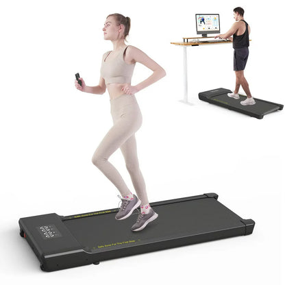  Walking Pad 300Lb, 40*16 Walking Area under Desk Treadmillwith Remote Control 2 in 1 Portable Walking Pad Treadmill for Home/Office(White)