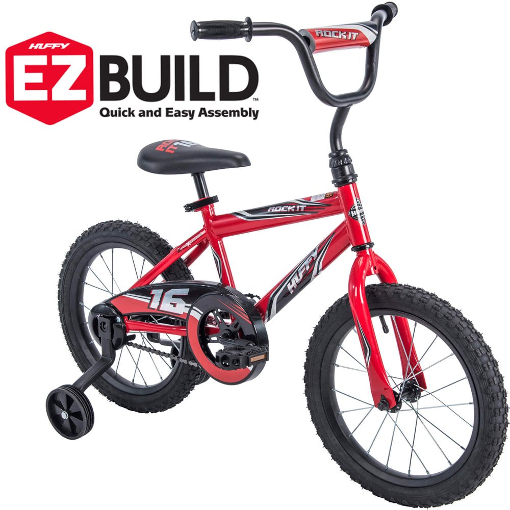 Huffy 16 in. Rock It Kids Bike for Boy Ages 4 and up, Child, Red