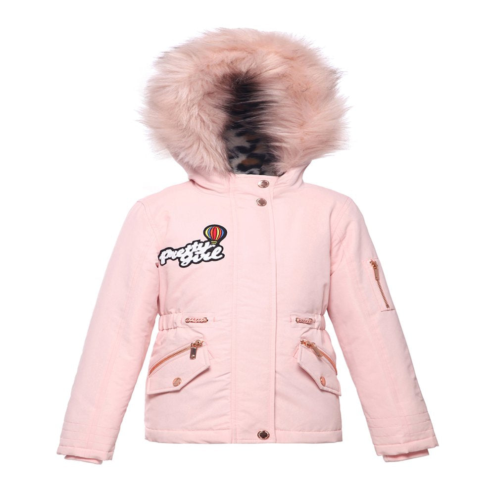 Rokka&Rolla Big Girls Winter Jacket with Faux Fur Hood Parka Coat, Sizes 4-16, Female