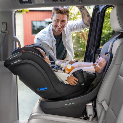 Revolve360 Slim 2-in-1 Rotational Car Seat with Quick Clean Cover (Salem Black)