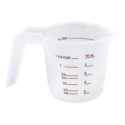 3-Piece Plastic Measuring Cups Set with Spouts, Clear