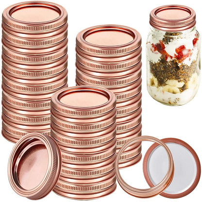 Ball Kerr Mason Jar Canning Lids and Rings Regular Mouth |12 Set, Rose Gold|