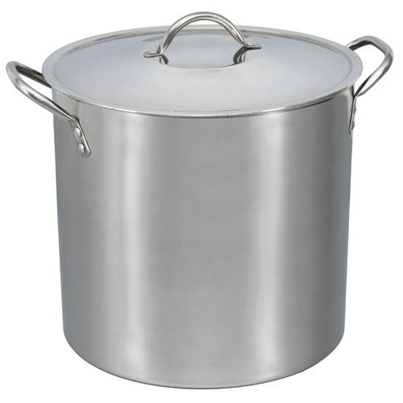 12-Qt Stainless Steel Stock Pot with Metal Lid