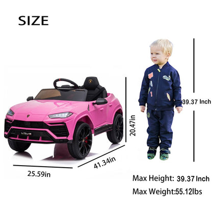 Lamborghini 12 V Powered Ride on Cars, Remote Control, Battery Powered, Pink