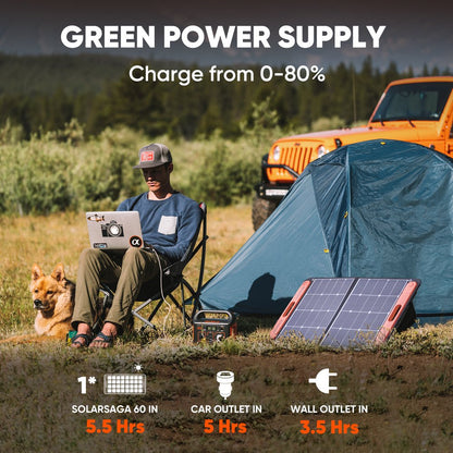 Jackery Explorer 240 Portable Power Station, 240Wh Backup Lithium Battery, 110V/200W Pure Sine Wave AC Outlet, Solar Generator (Solar Panel Not Included) for Outdoors Camping Travel Hunting Emergency