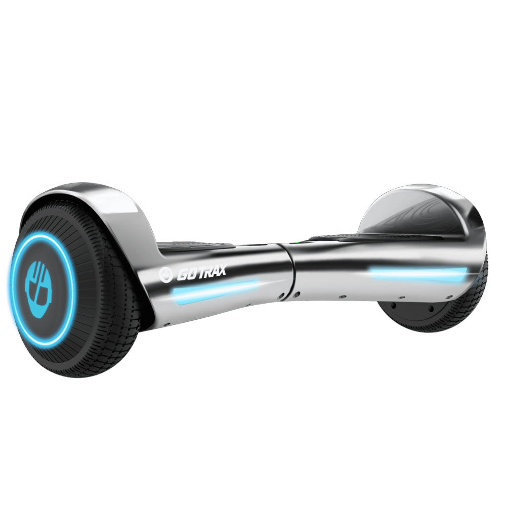 Gotrax FX3 Hoverboard, 6.2mph, for Kids Ages 8+ Years Old, 176lb Max Weight, Bluetooth, Chrome