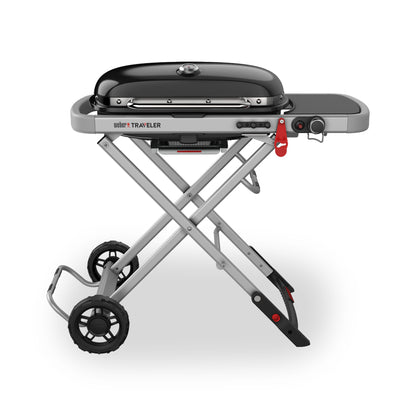 Weber Traveler Portable Propane Gas Grill, Black