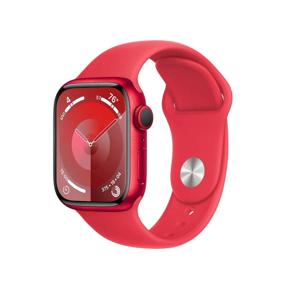 Apple Watch Series 9 GPS 41mm Red Aluminum Case with Red Sport Band - M/L