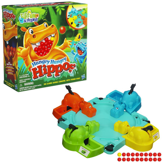 Hungry Hungry Hippos Family Classic Game, Board and Accessories